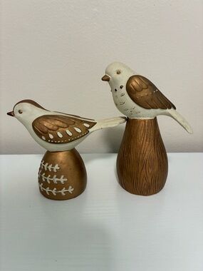 Silvestri Cream and Gold Decorative Bird Figurines Set